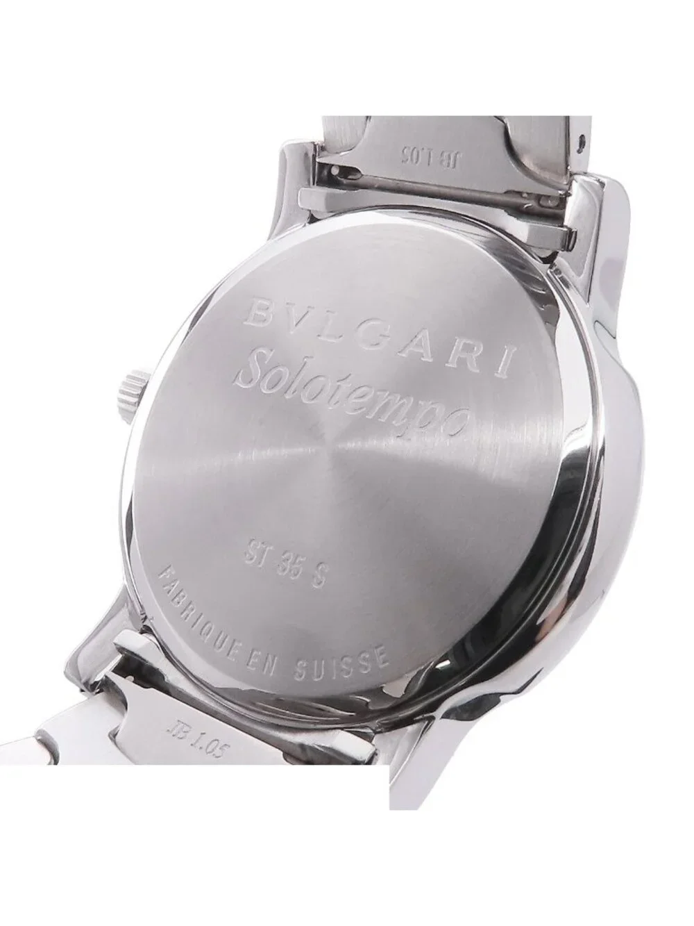 Bvlgari Solotempo Black Stainless Steel Watch Quartz